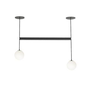 Tubes with Globes P01 Pendant Lamp - Black