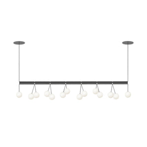 Tubes with Globes P03 Pendant Lamp - Black