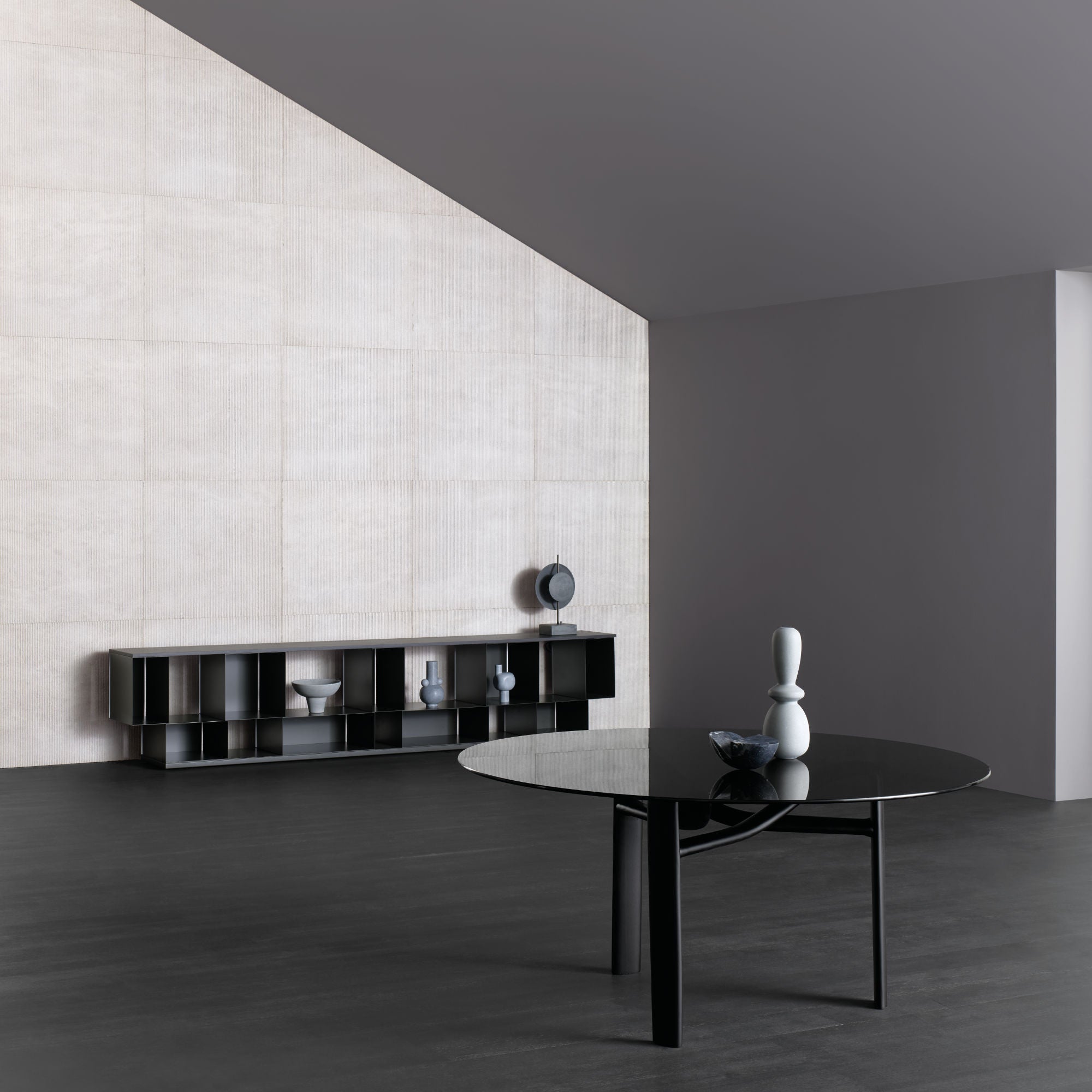 Twister T550 Dining Table - Canaletto Walnut/Grey