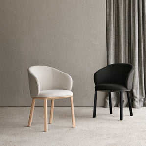 Unda 50695 Dining Chair - Varnished Oak/Fabric (Salt)
