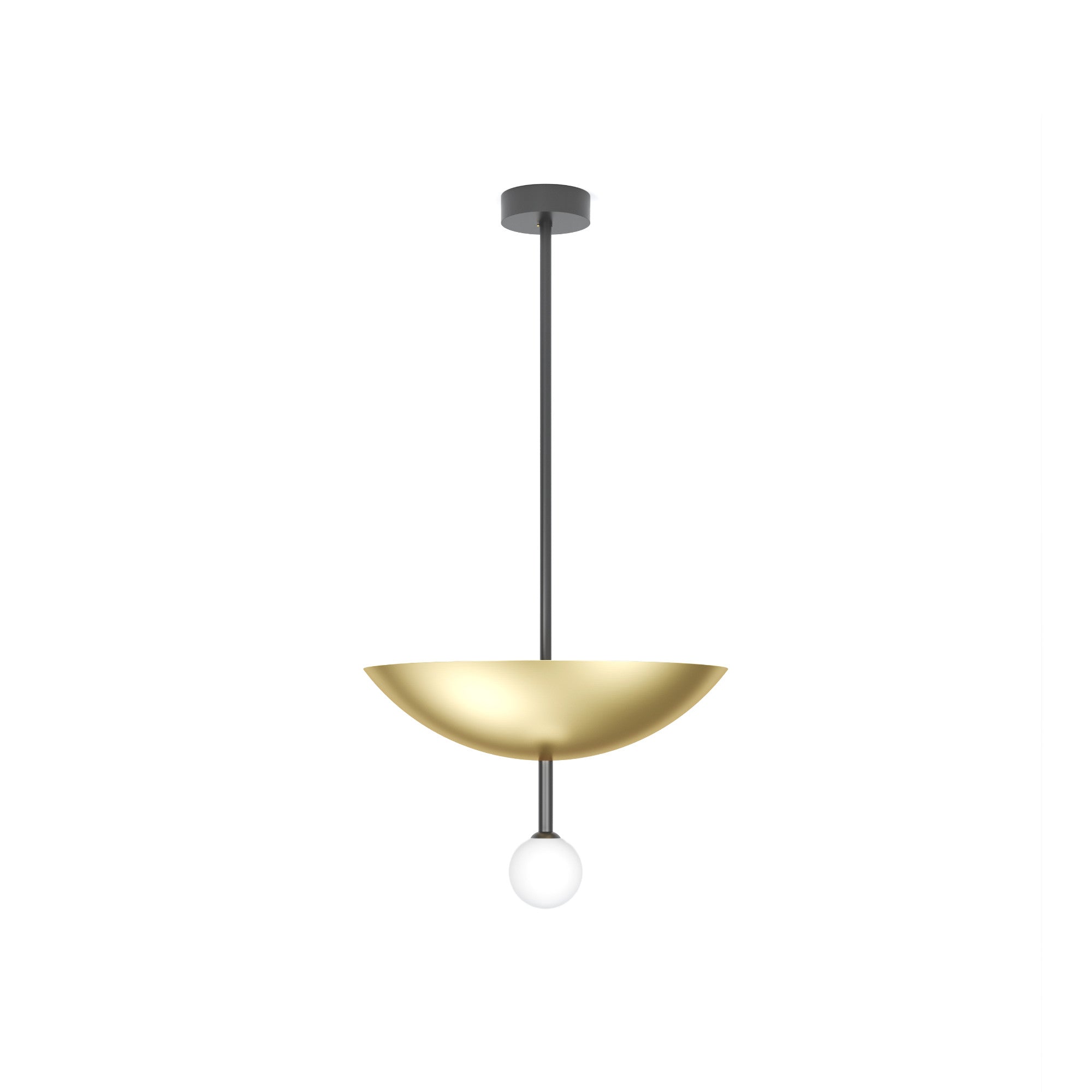 Up Metal Tube Pendant Light - Black/Brass