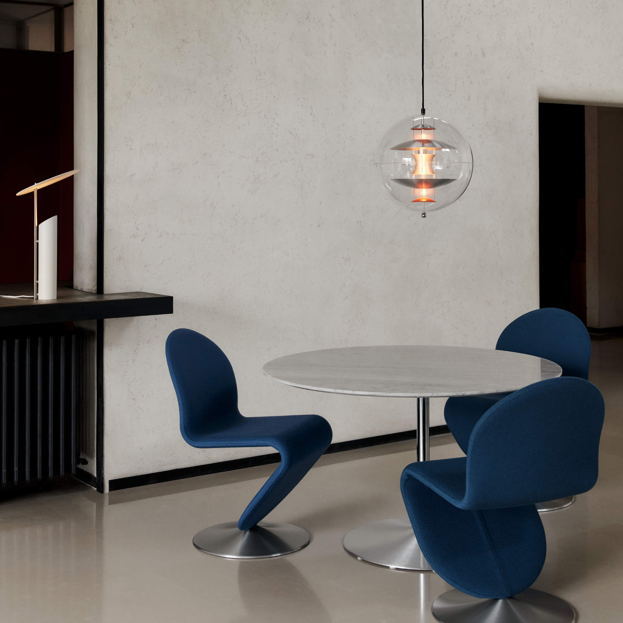 VP Globe 40 Pendant Lamp - Brushed Alu/Orange-2