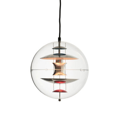 VP Globe 28 Pendant Lamp - Chrome/Red/Blue