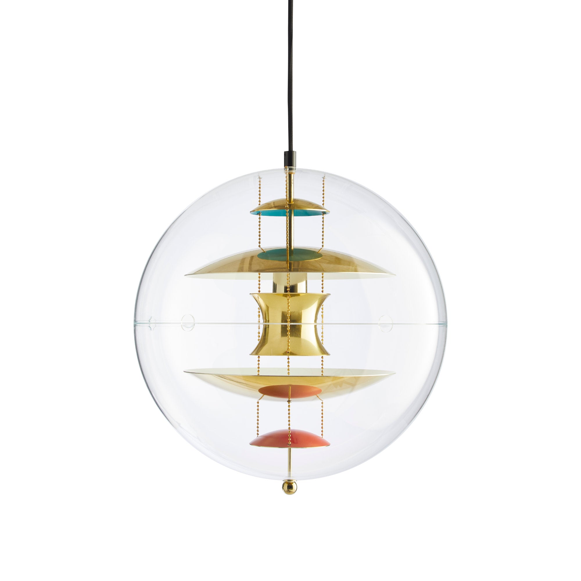 VP Globe 40 Pendant Lamp - Brass/Red/Blue-1
