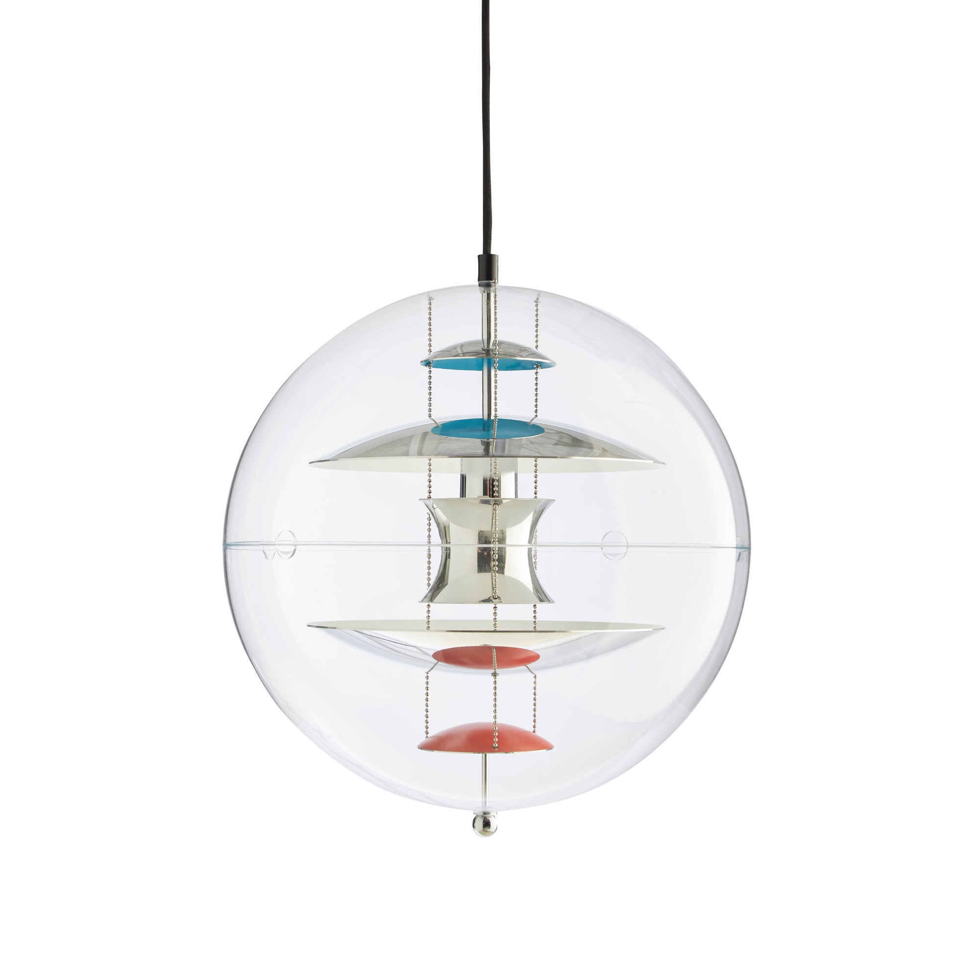 VP Globe 40 Pendant Lamp - Chrome/Red/Blue-1