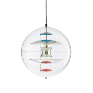 VP Globe 40 Pendant Lamp - Chrome/Red/Blue
