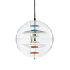 VP Globe 40 Pendant Lamp - Chrome/Red/Blue