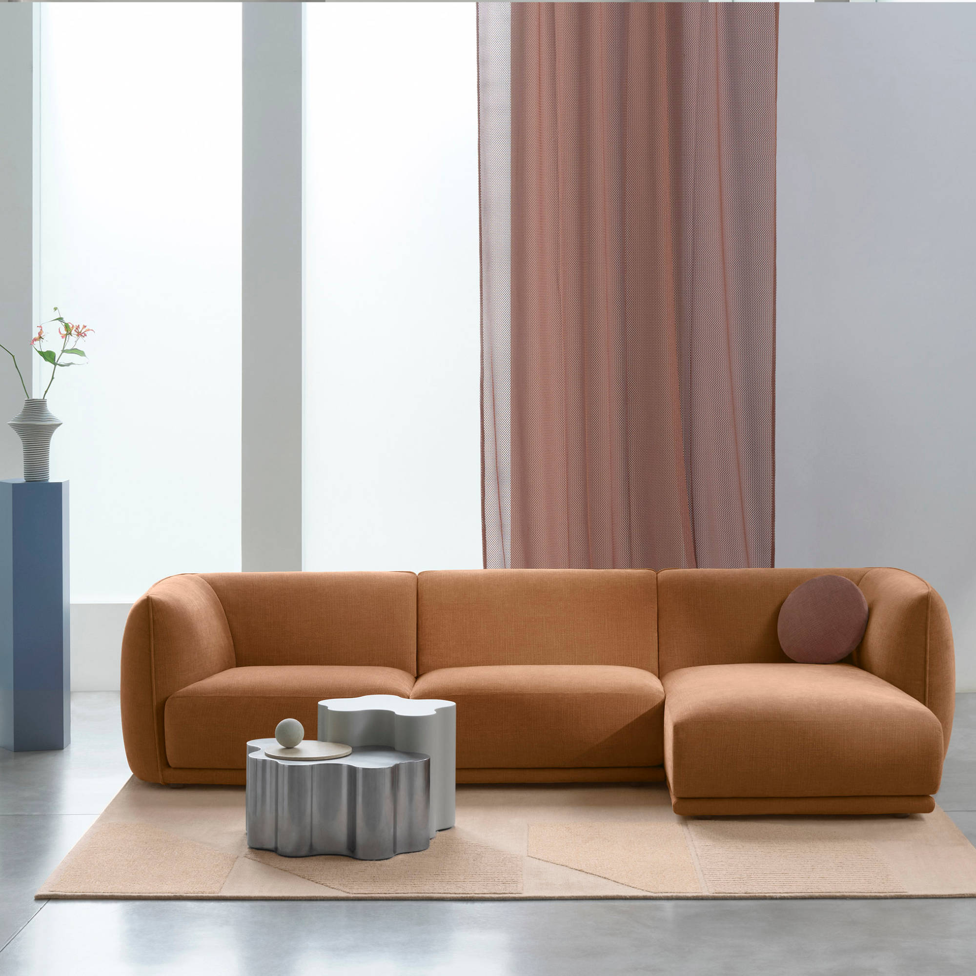 Vela Piping VLP-2A Sofa - Fabric E (Smile 02)-2