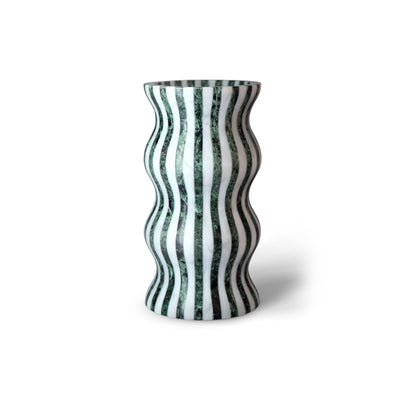 Versilia Vase - Arabescato/Green Alpi Marble