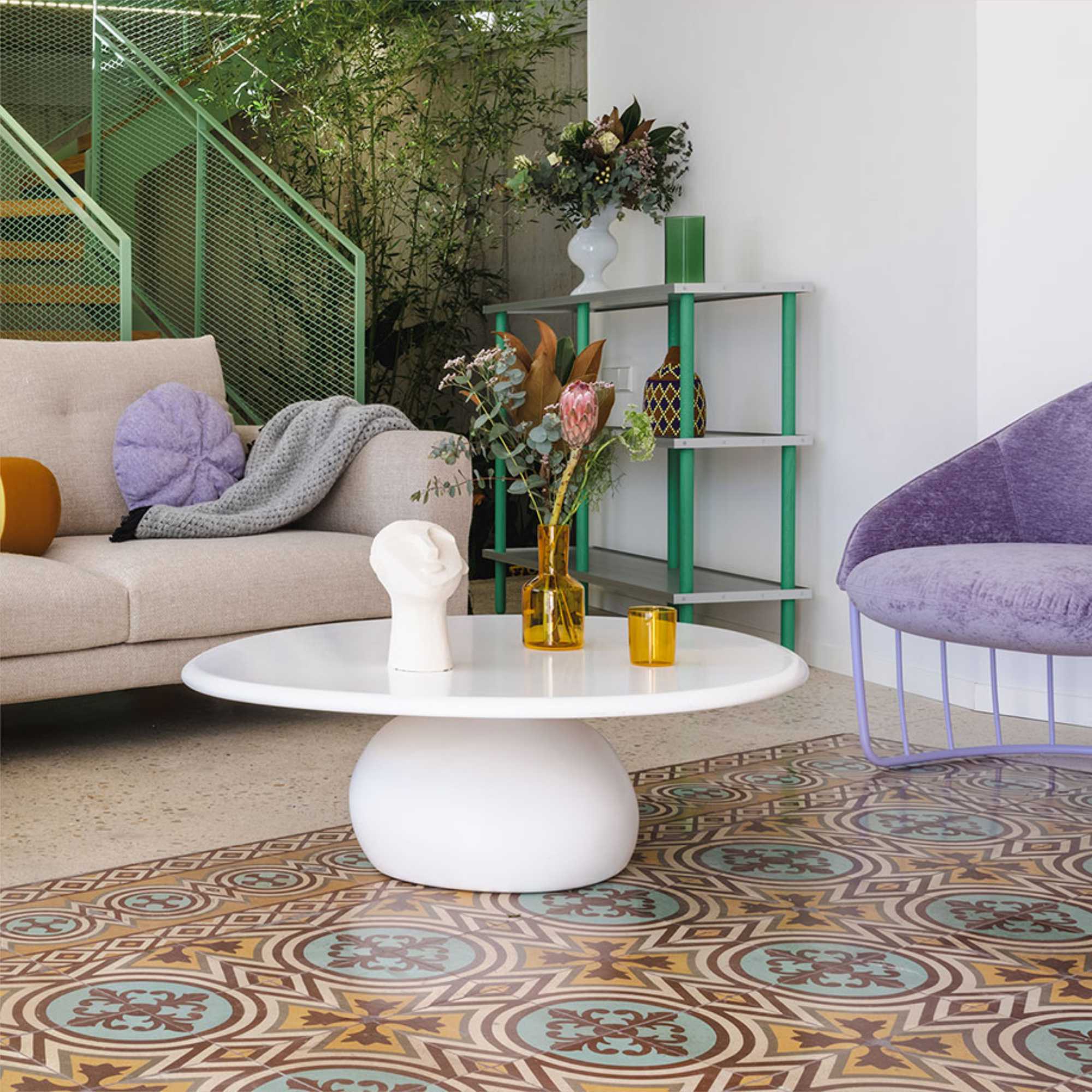 Vesper Coffee Table - Stonacril Blanco-3