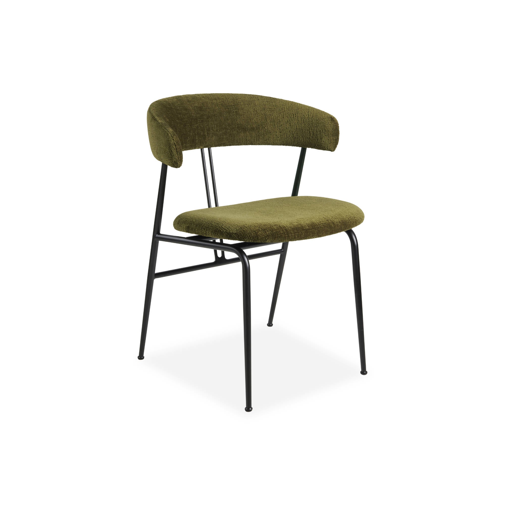 Violin 23931 Dining Chair - Black Matt / Fabric B (Mumble 40)