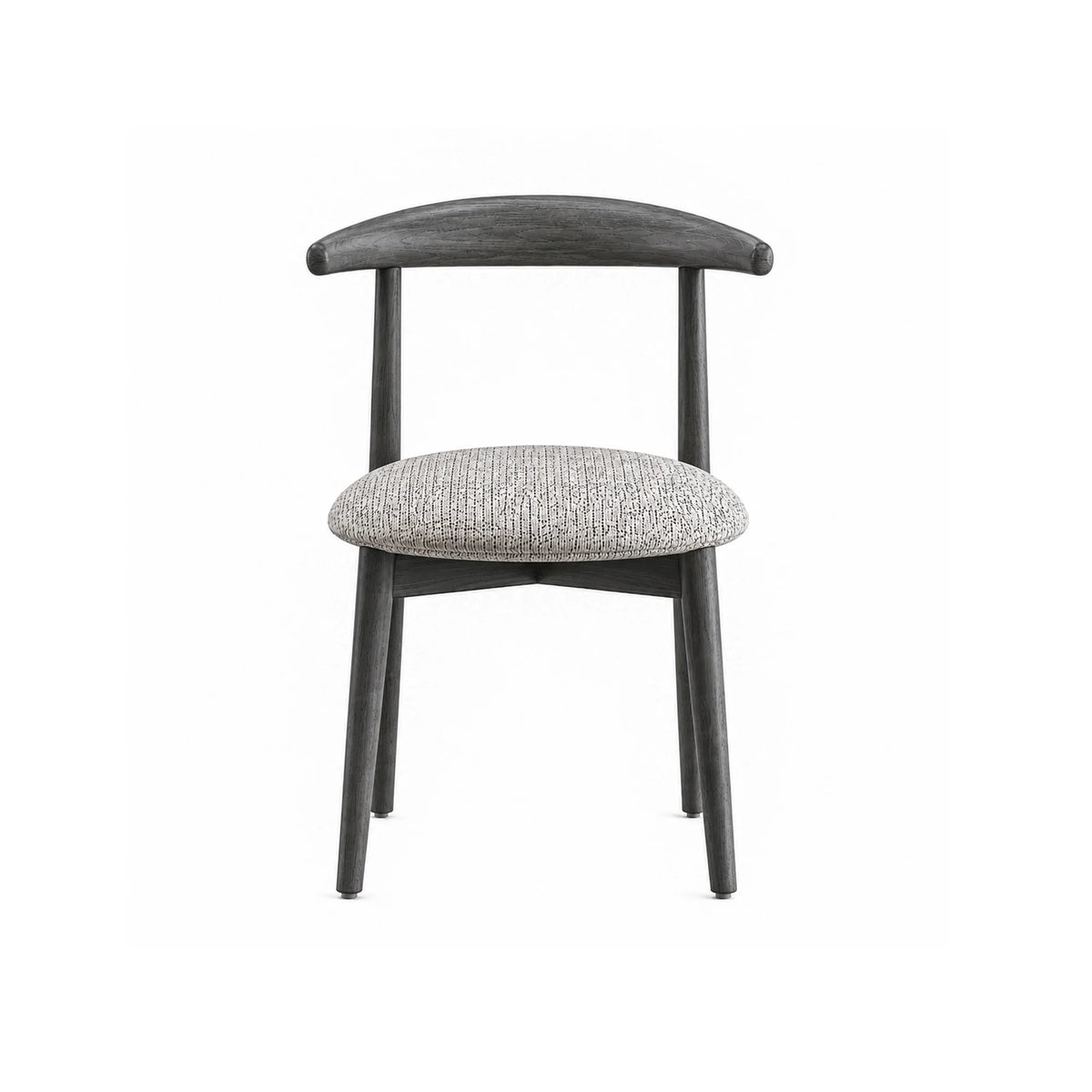Carinzia 28163 Dining Chair - Solid Black Ash/Fabric 5 (Lille Sand)-2