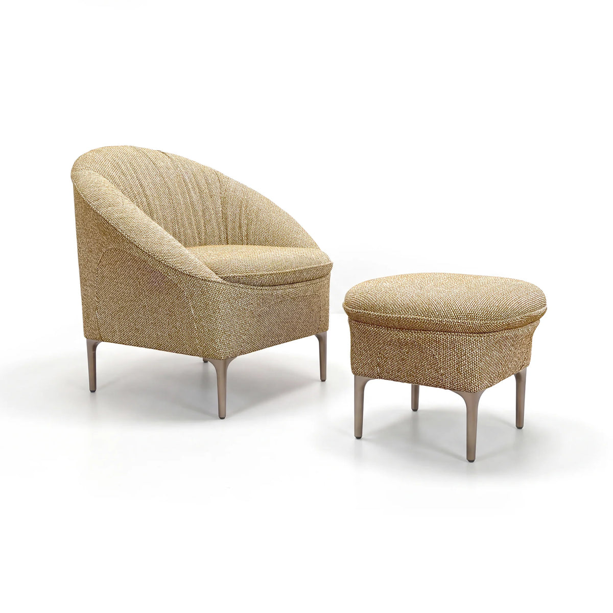 Halo 28812 with Stool Armchair - Chai/Fabric 3 (Montana Mustard)