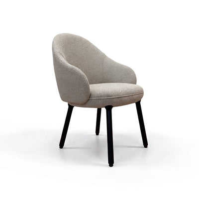 Monte 27064 Dining Chair - Beech Solid Black/Fabric 1 (Astonish Linen)