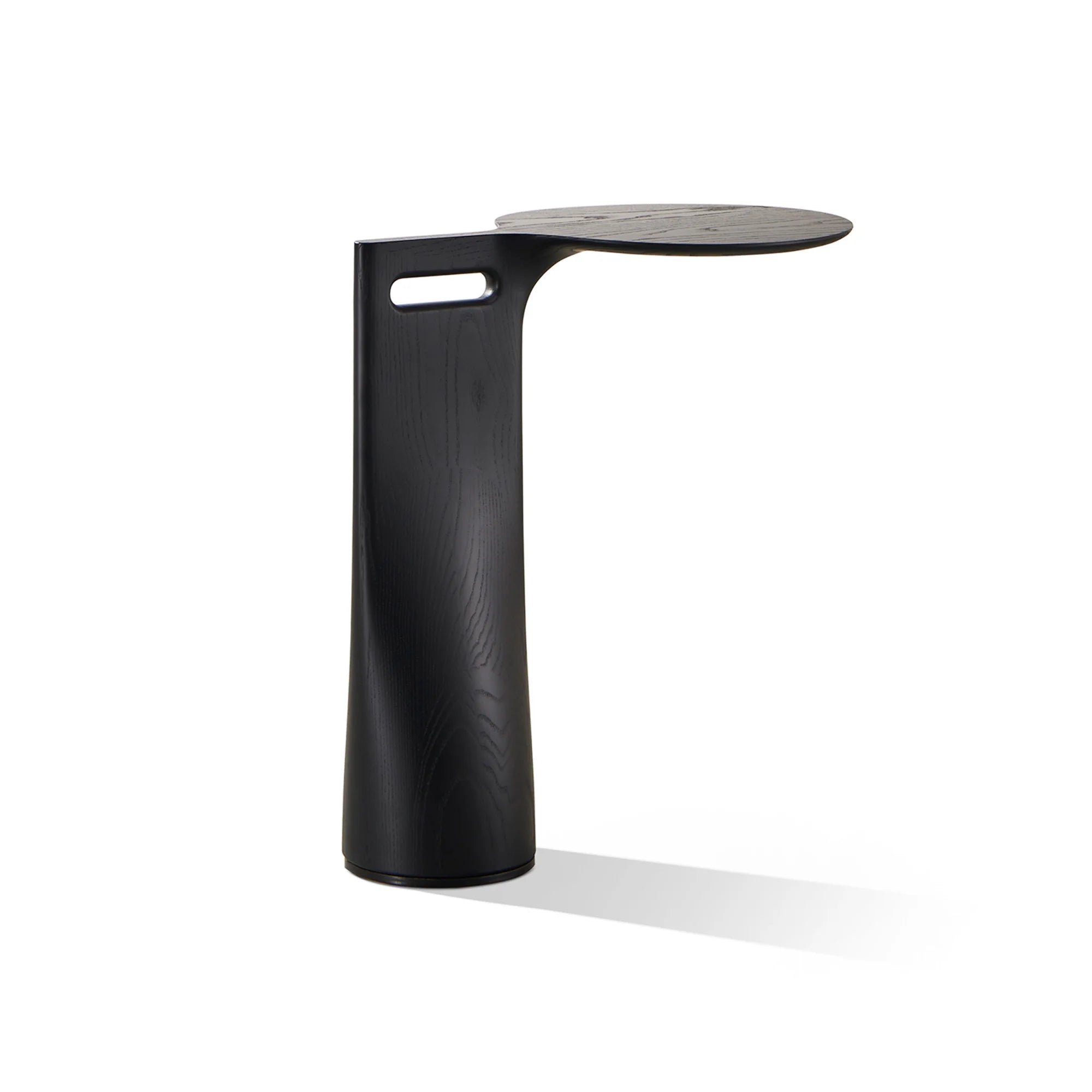 Tuky 22180 Swivel Side Table - Black/Solid Black Ash-2