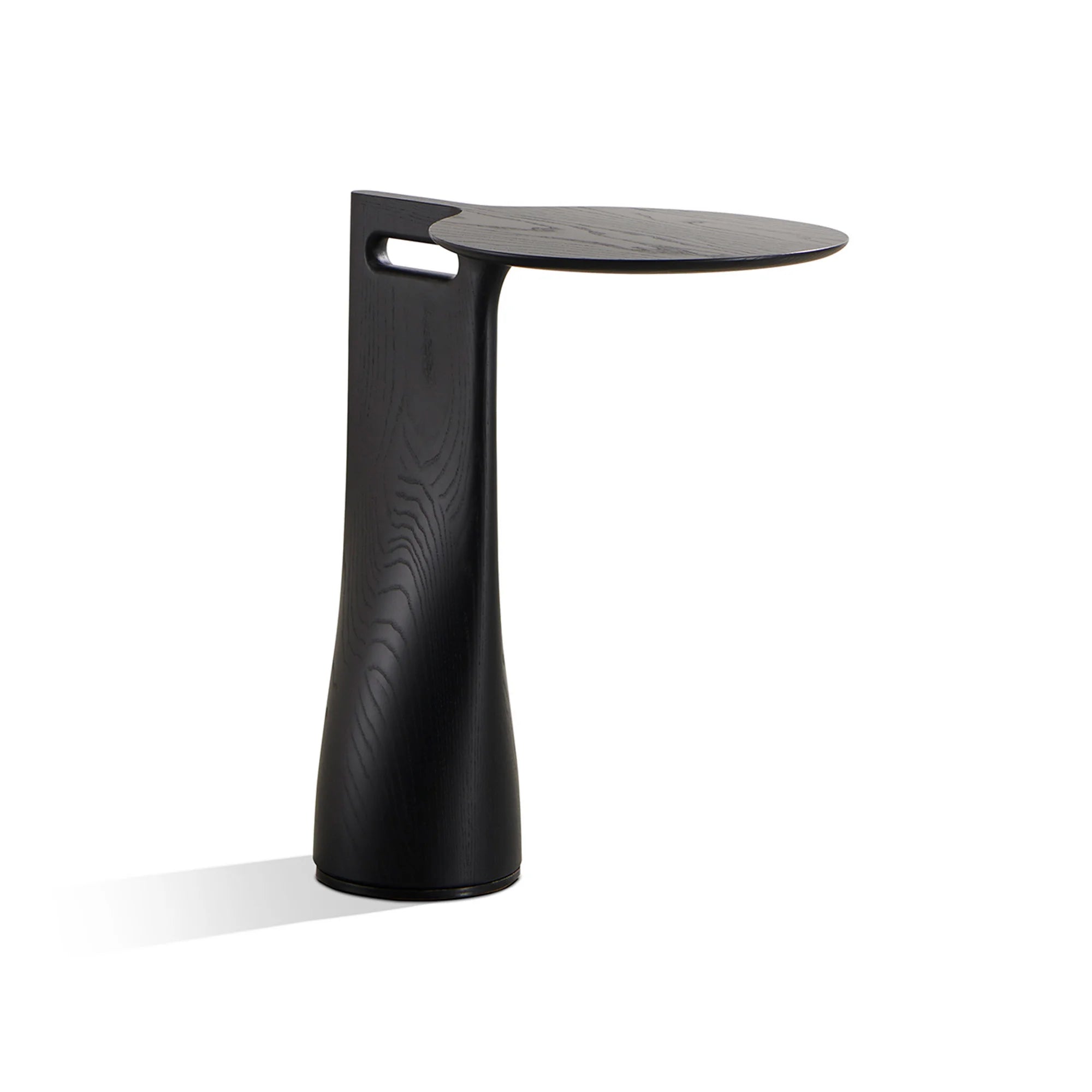 Tuky 22180 Swivel Side Table - Black/Solid Black Ash-1