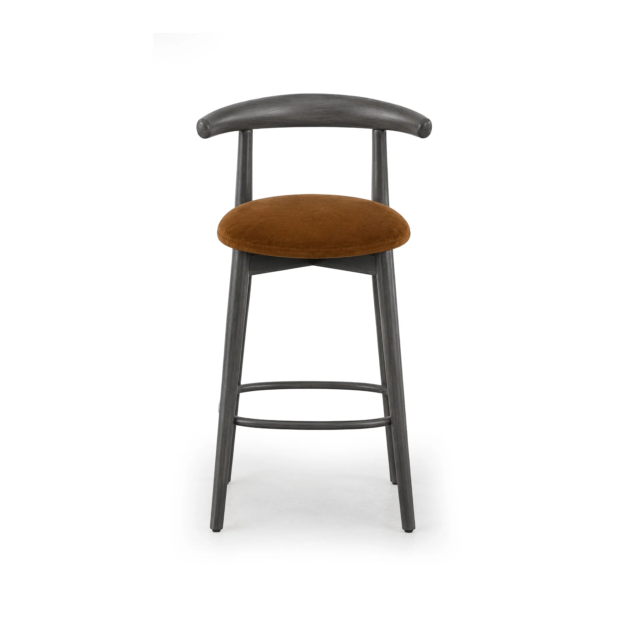 Carinzia 28165 Barstool - Solid Black Ash/Fabric 1 (Riviera Cognac)-2