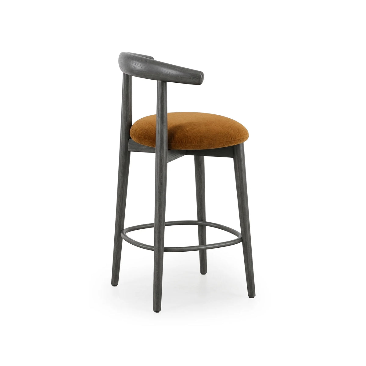 Carinzia 28165 Barstool - Solid Black Ash/Fabric 1 (Riviera Cognac)-3