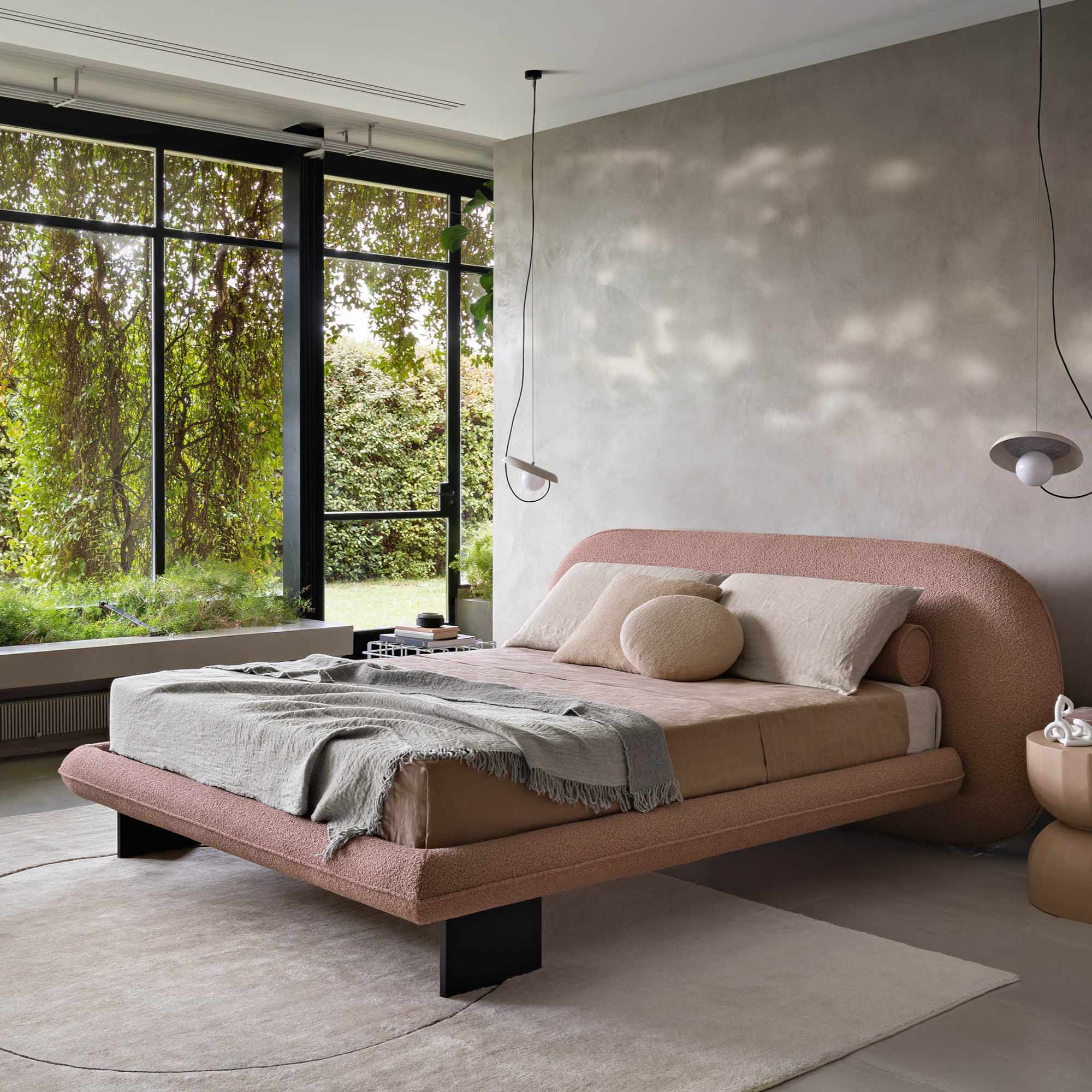 Wabi 180 Bed - Walnut / Fabric Elite (Teddy 5-10)-2