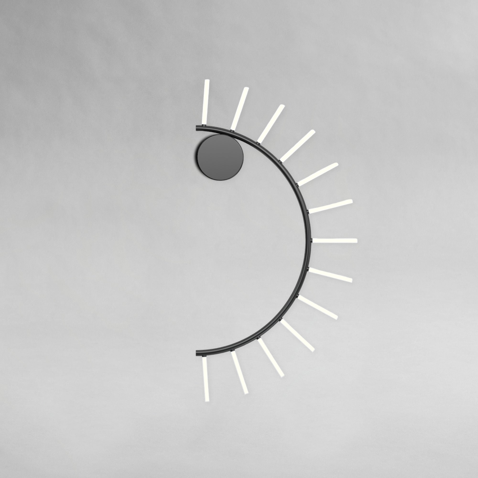 Waves W02 Wall Lamp - Black