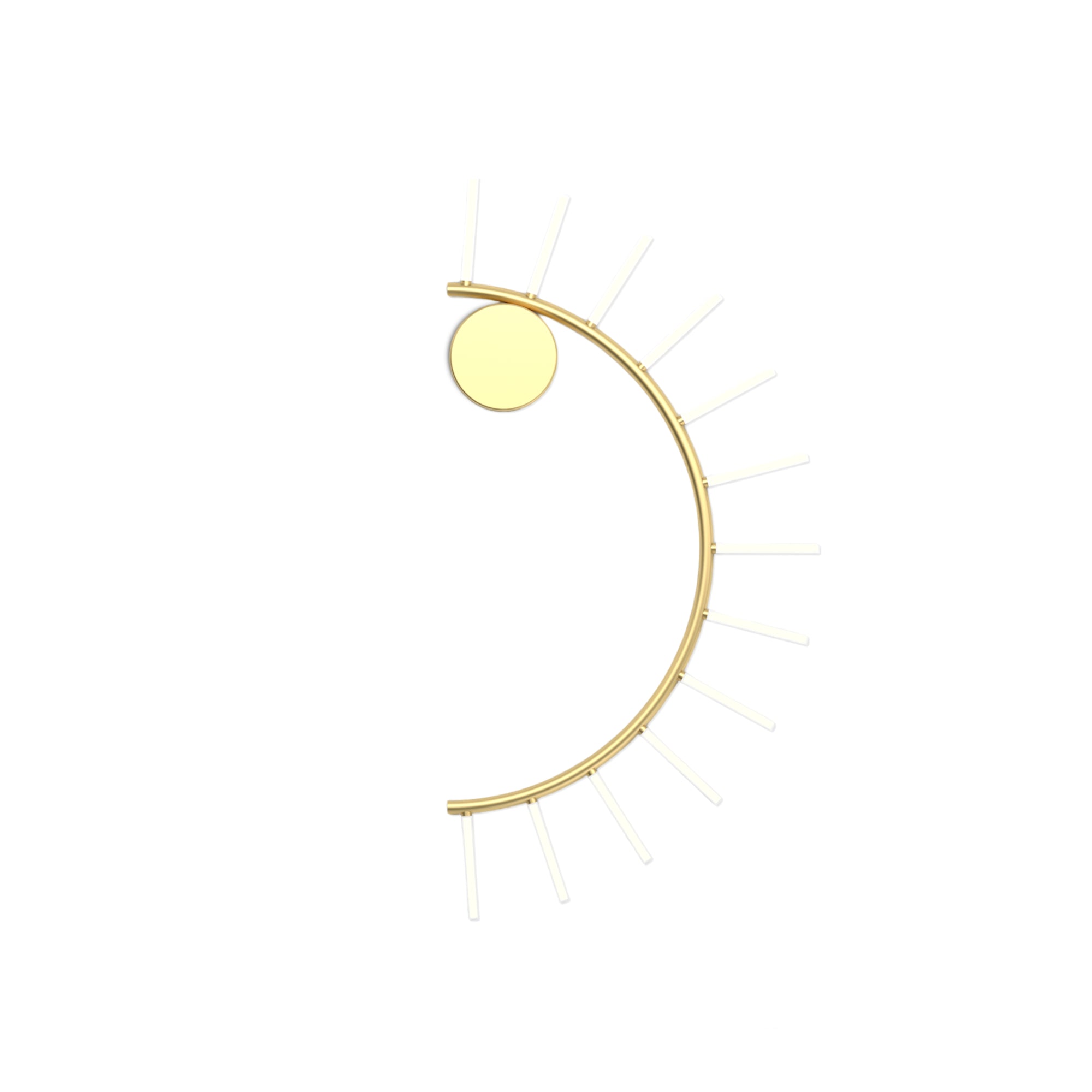 Waves W02 Wall Lamp - Brass