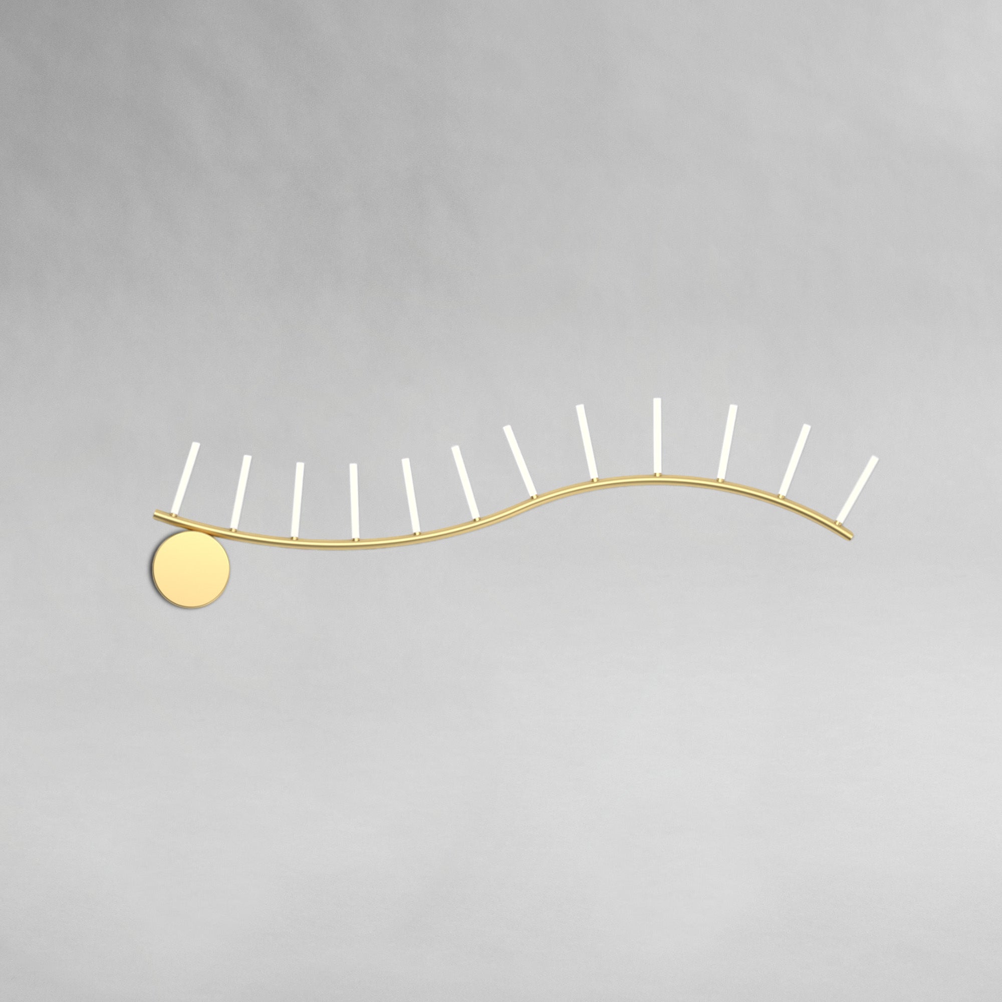 Waves W05 Wall Lamp - Brass