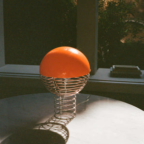 Wire 30 Table Lamp - Chrome/Orange