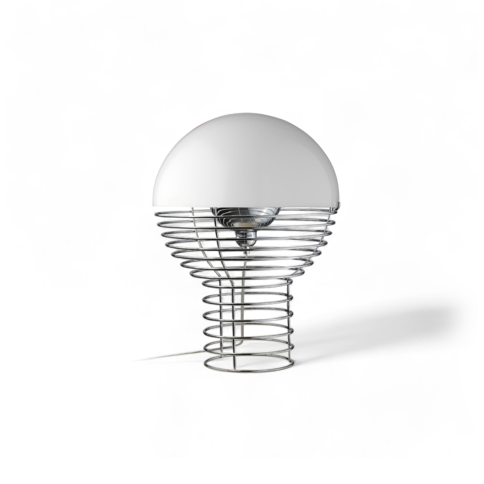 Wire 40 Table Lamp - Chrome/White