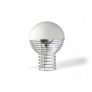 Wire 40 Table Lamp - Chrome/White