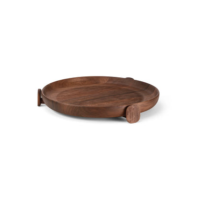 Mati Carving on Feet Tray - Small/Walnut Oil