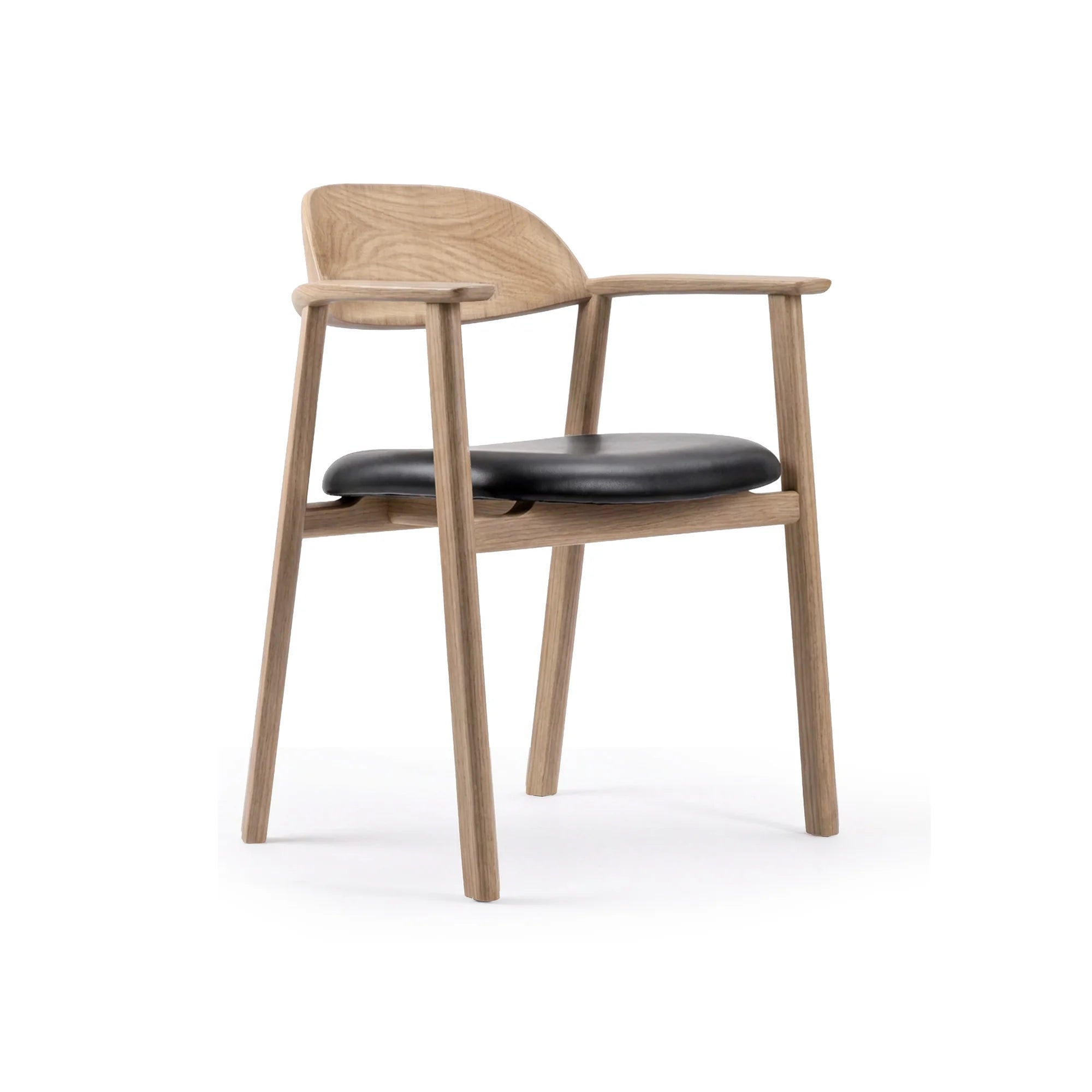 Mati Dining Chair - Oak White Oil/Soft Leather (Nappa 10032)-1