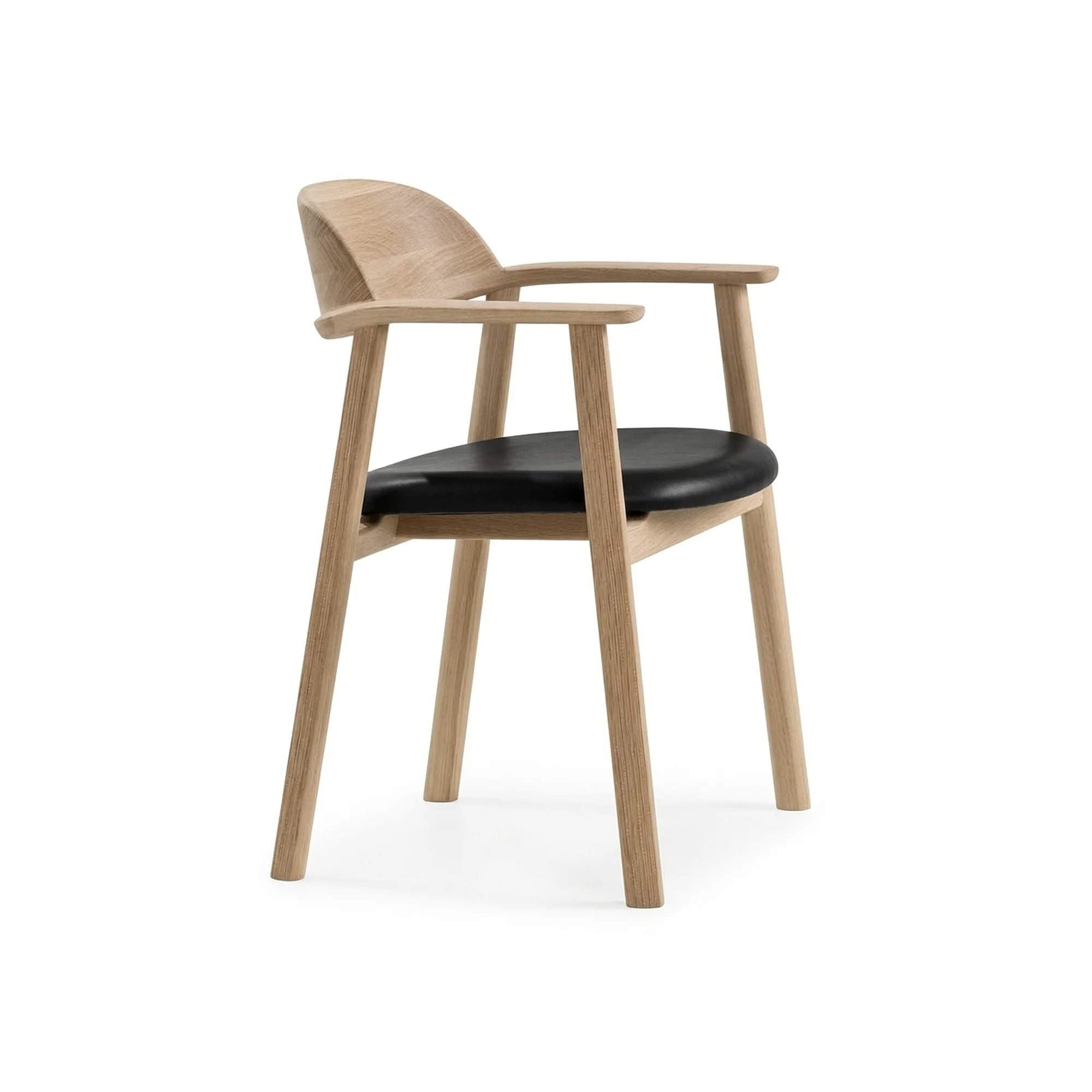 Mati Dining Chair - Oak White Oil/Soft Leather (Nappa 10032)-3