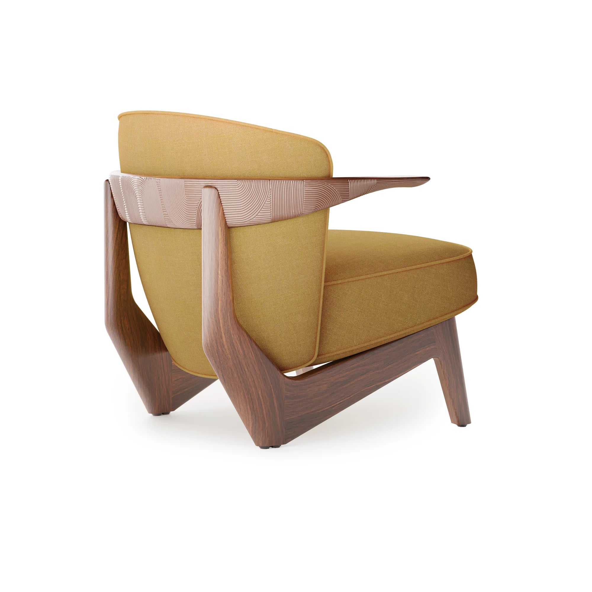 Sova Lounge Chair - Walnut Oil/Fabric (Ecriture 0470)-3