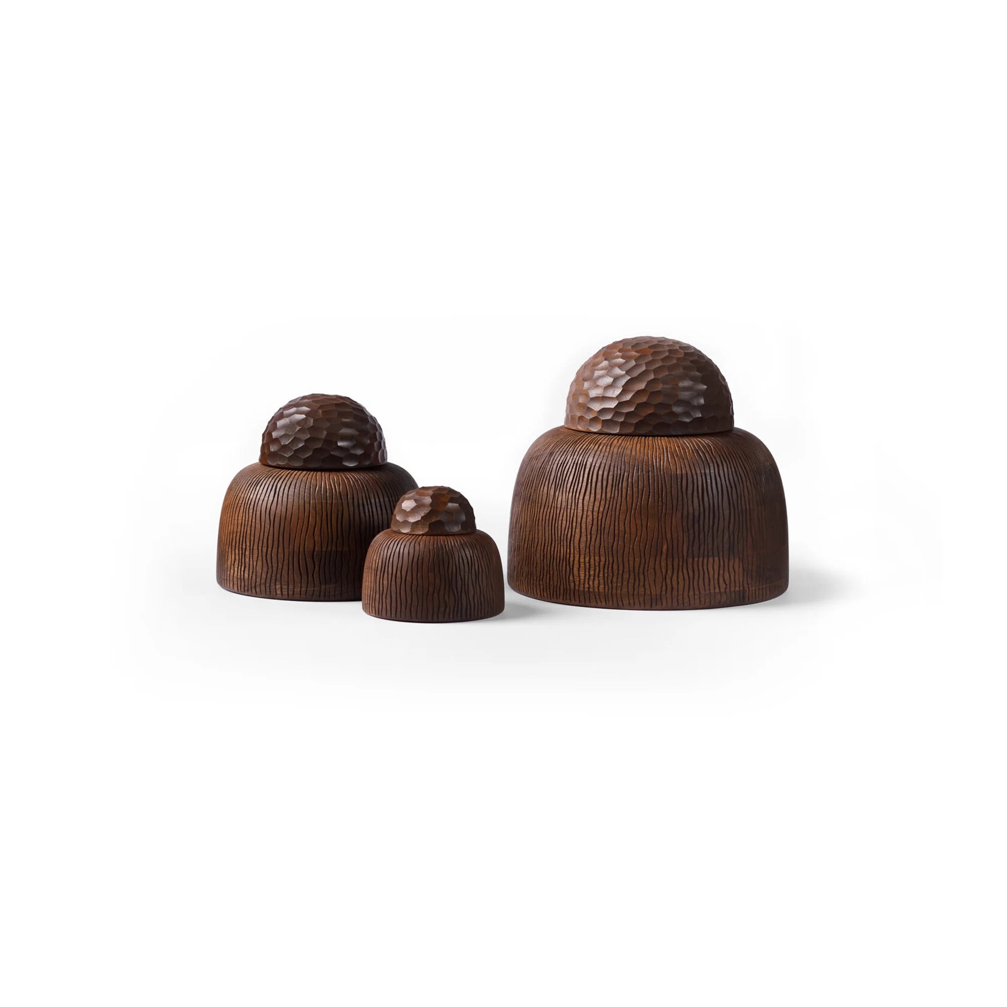 Stambol Sculptural Container - Medium/Walnut Beeswax-3