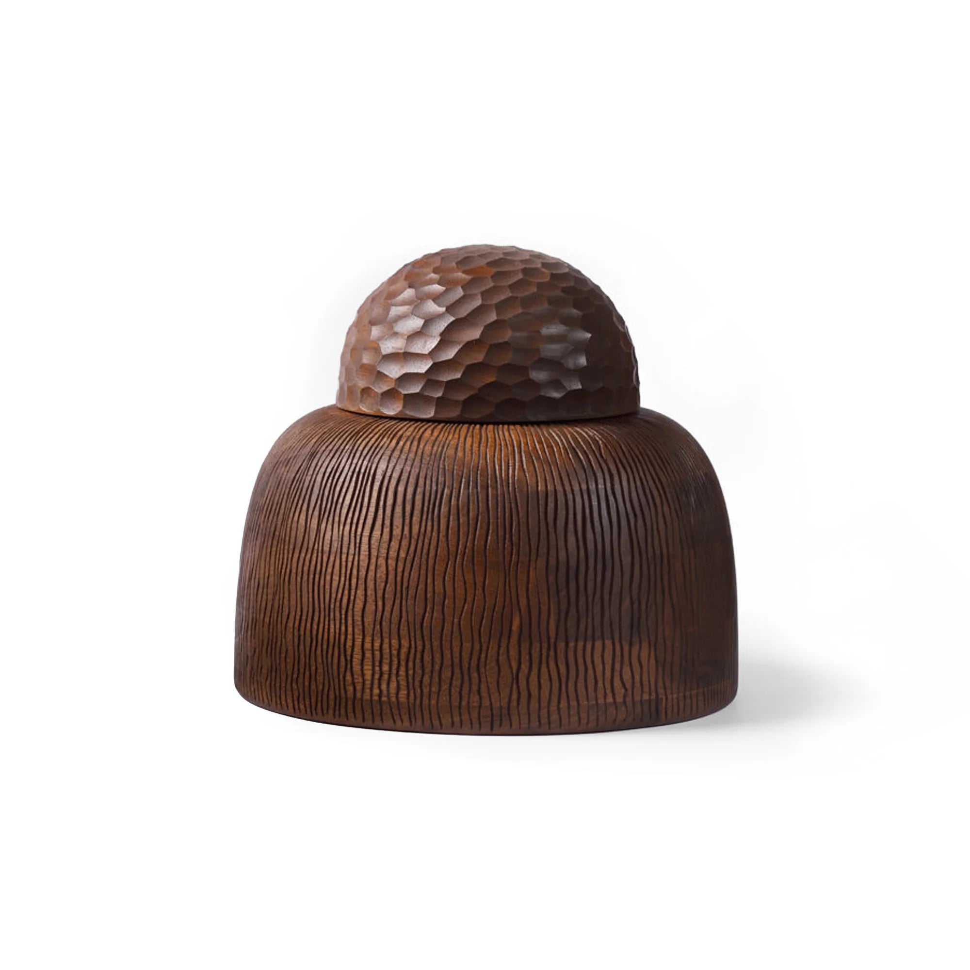 Stambol Sculptural Container - Medium/Walnut Beeswax-1