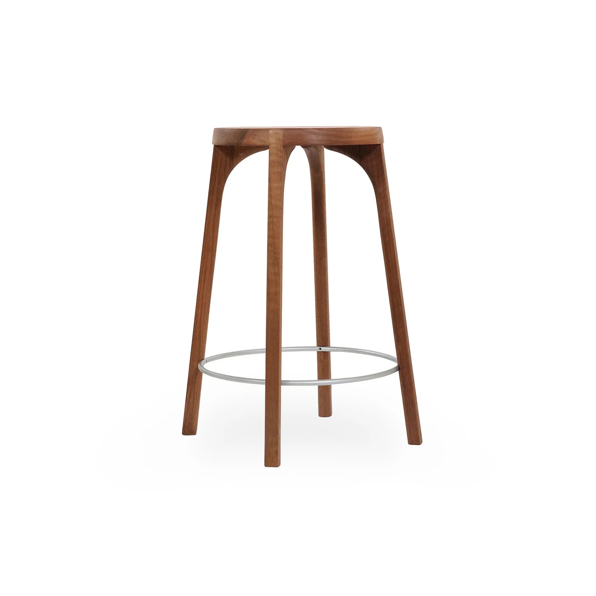 Tattoo 60 Plain Bar Stool - Walnut Oil-4