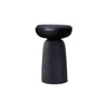 Nera Full Base Cuts Stool - Maple Black/Black Leather