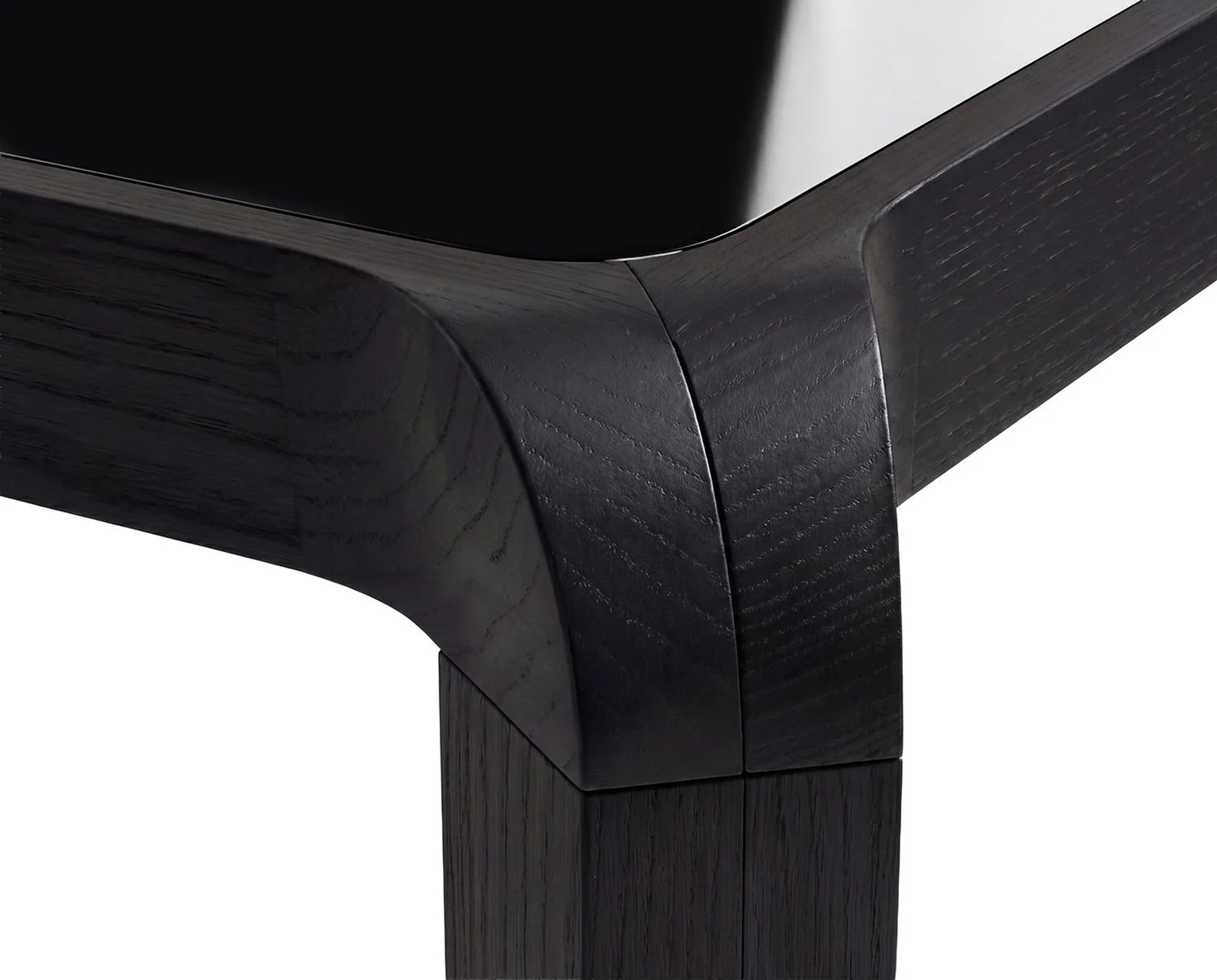 Campa 2680 150 Dining Table - Black Laquered/Cowhide (Black 0801)