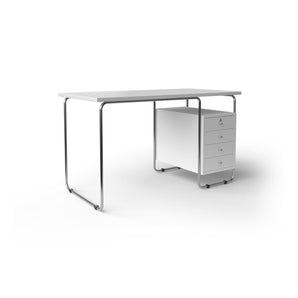 Comacina 2725 Desk - Stainless Steel/White