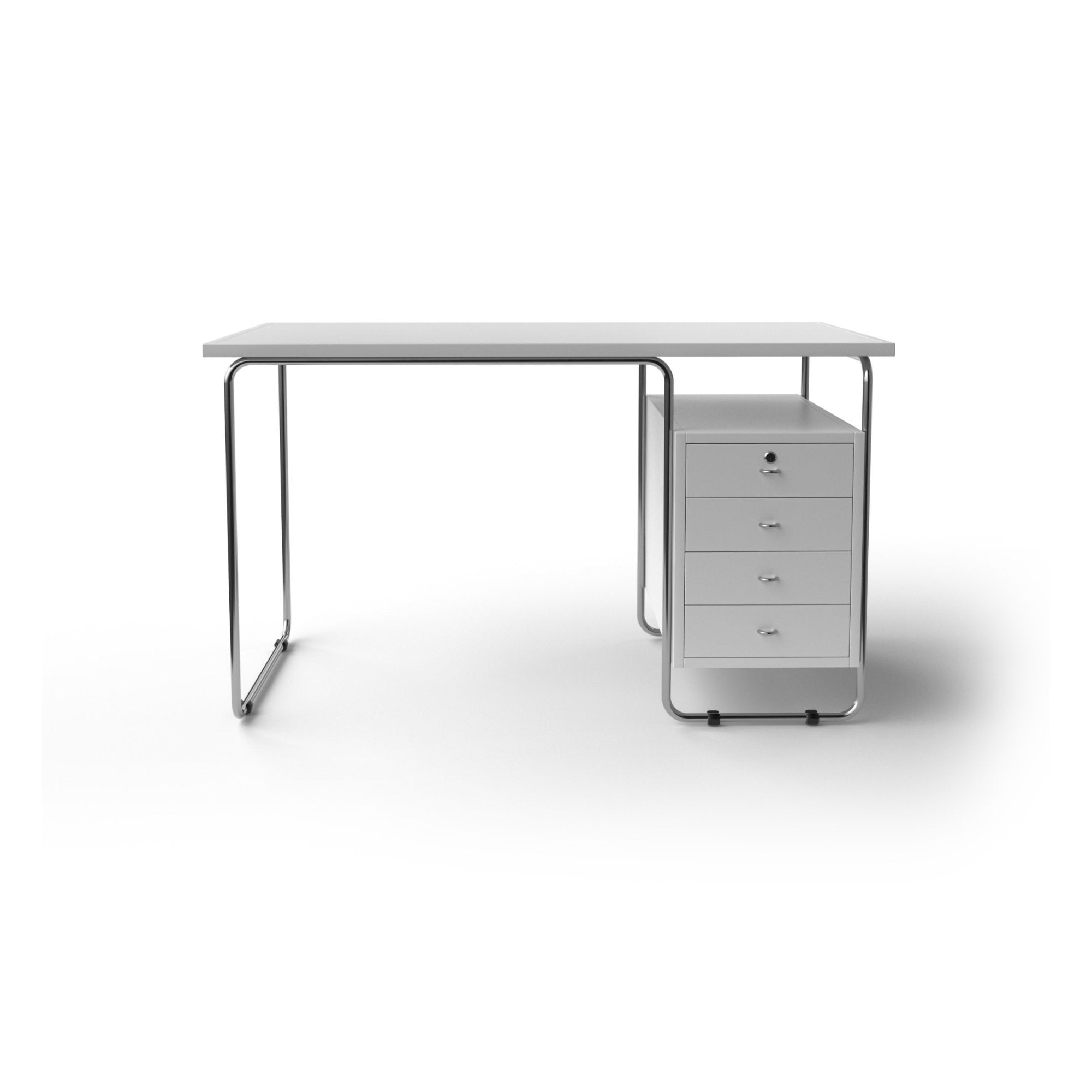 Comacina 2725 Desk - Stainless Steel/White-3