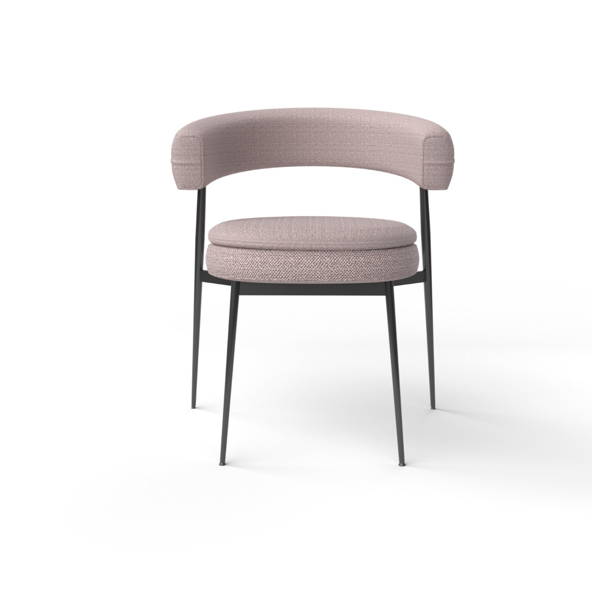 Nena 2262 Dining Chair - Matt Black/Fabric 30 (Tito 31825)-3