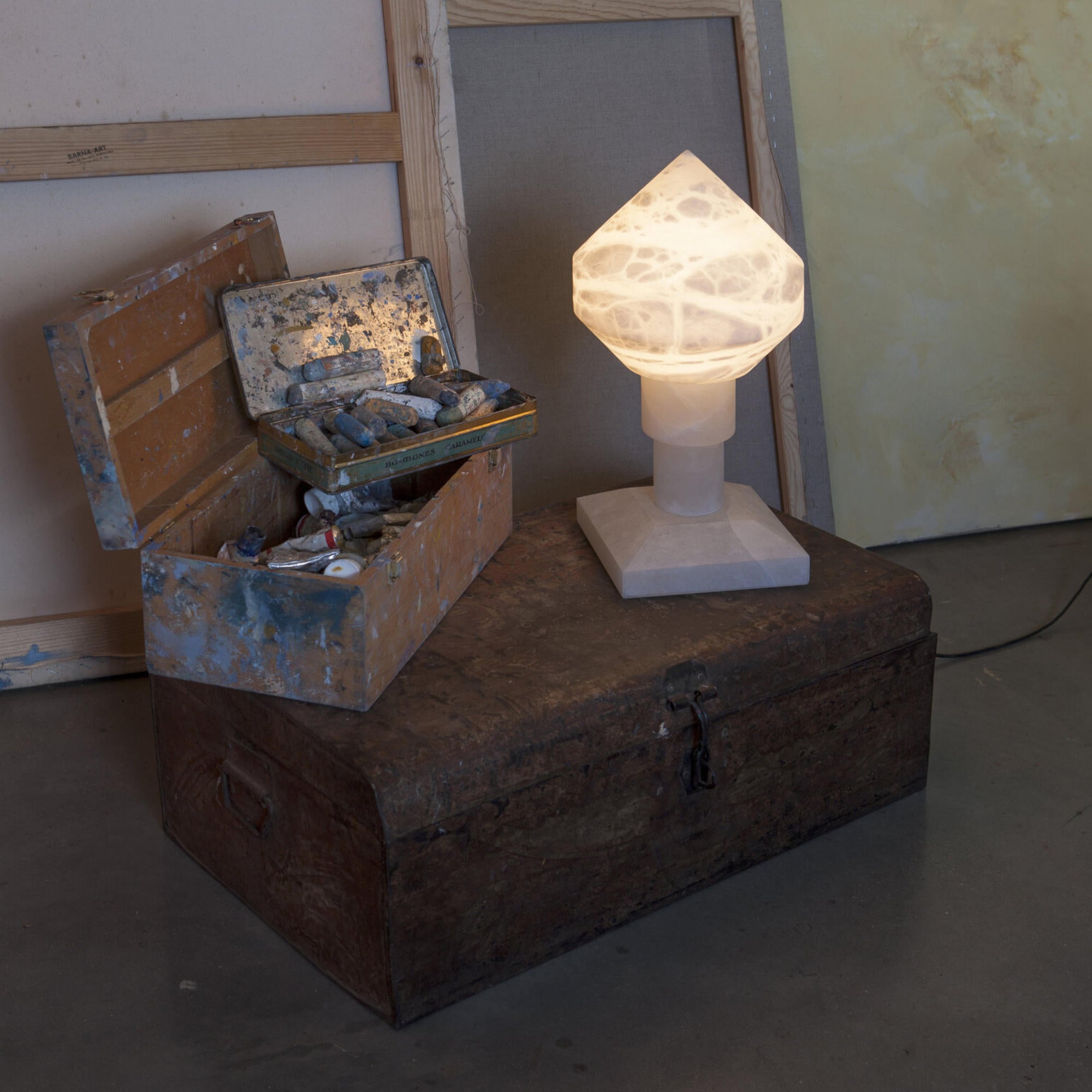 Zeleste Table Lamp - Alabaster-5