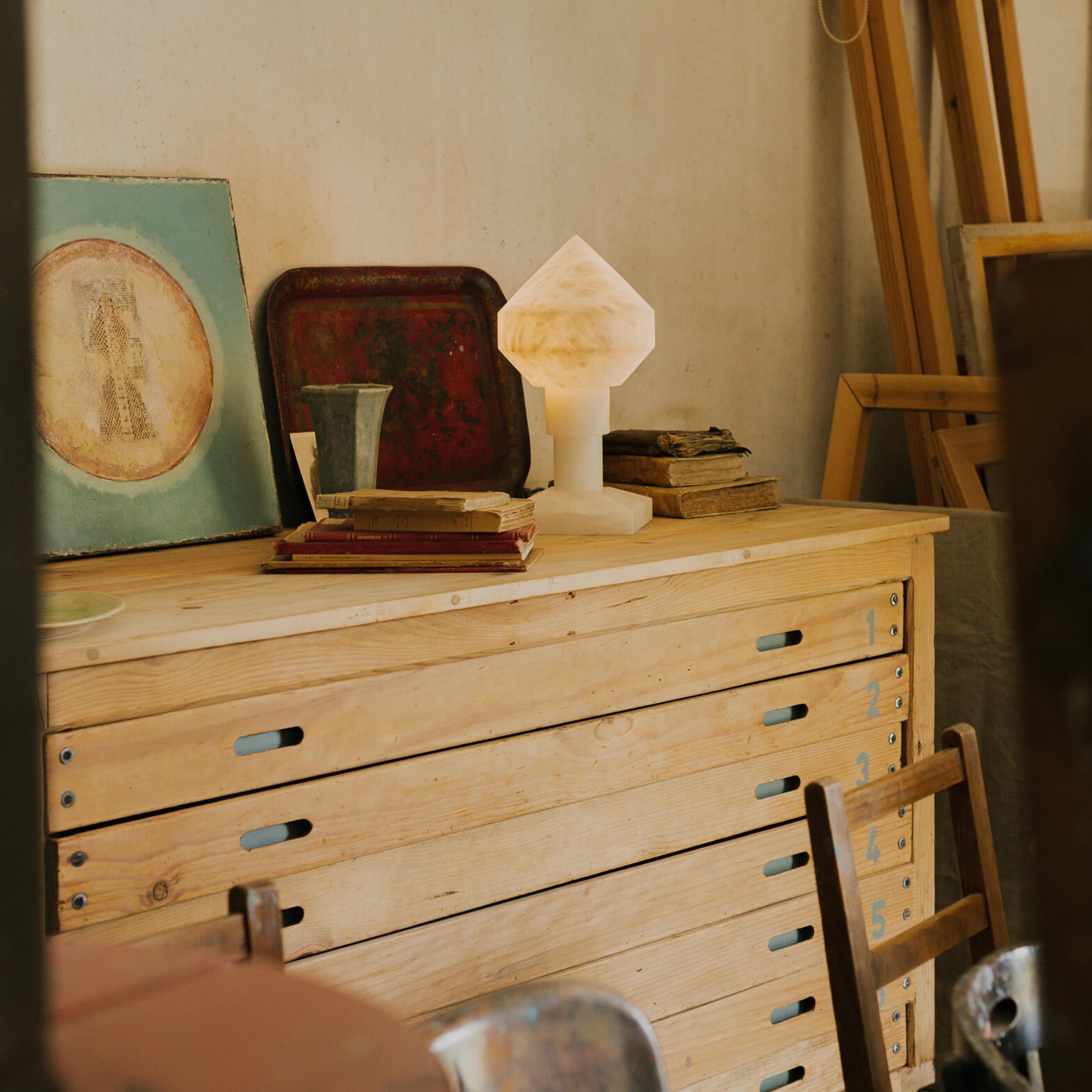 Zeleste Table Lamp - Alabaster-7