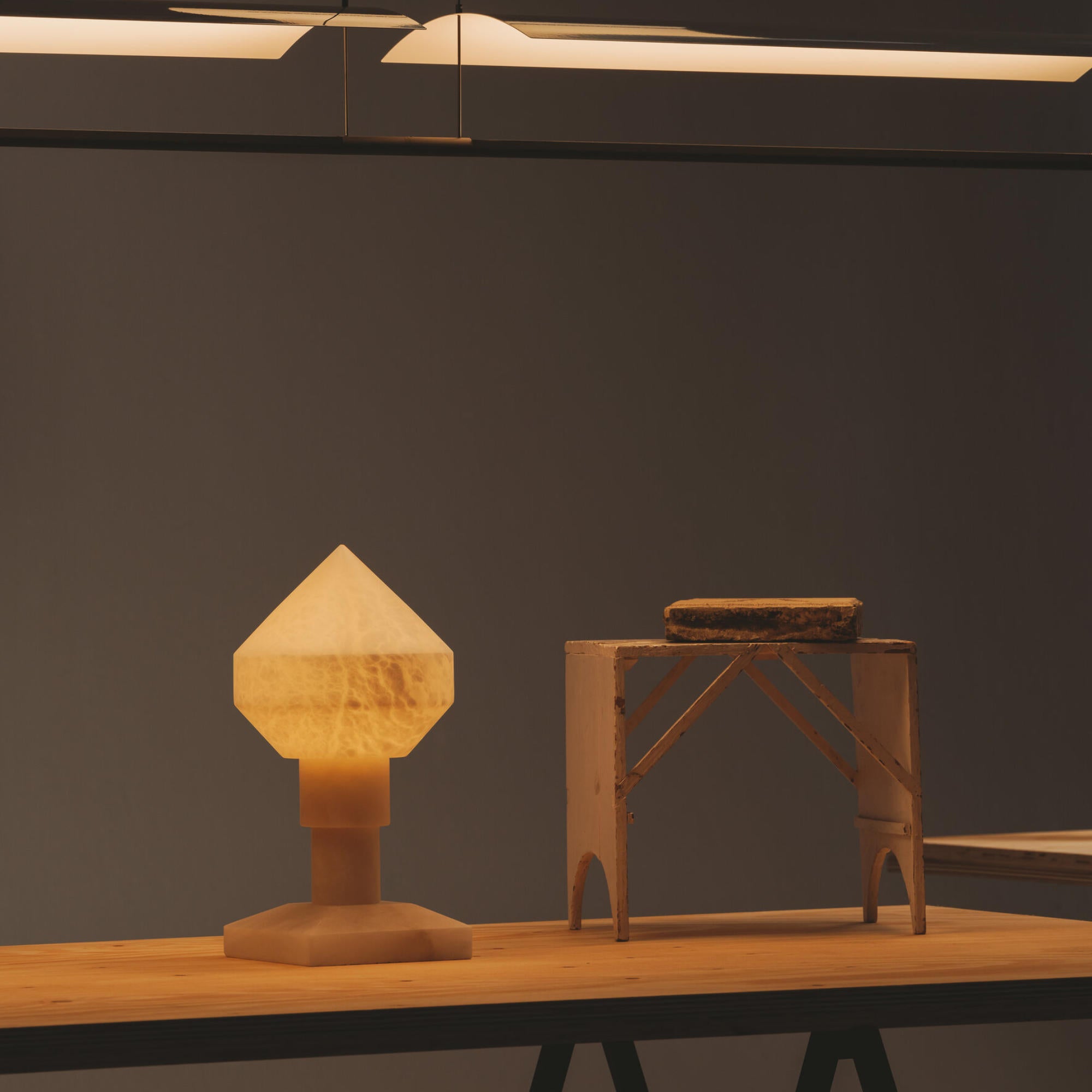 Zeleste Table Lamp - Alabaster-8