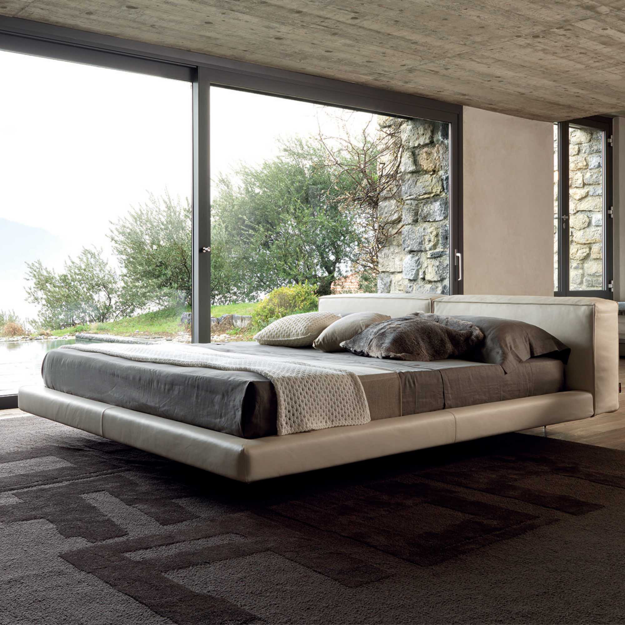 Zenit 180 Bed - Leather Y (Cielo 02 Avorio)-2