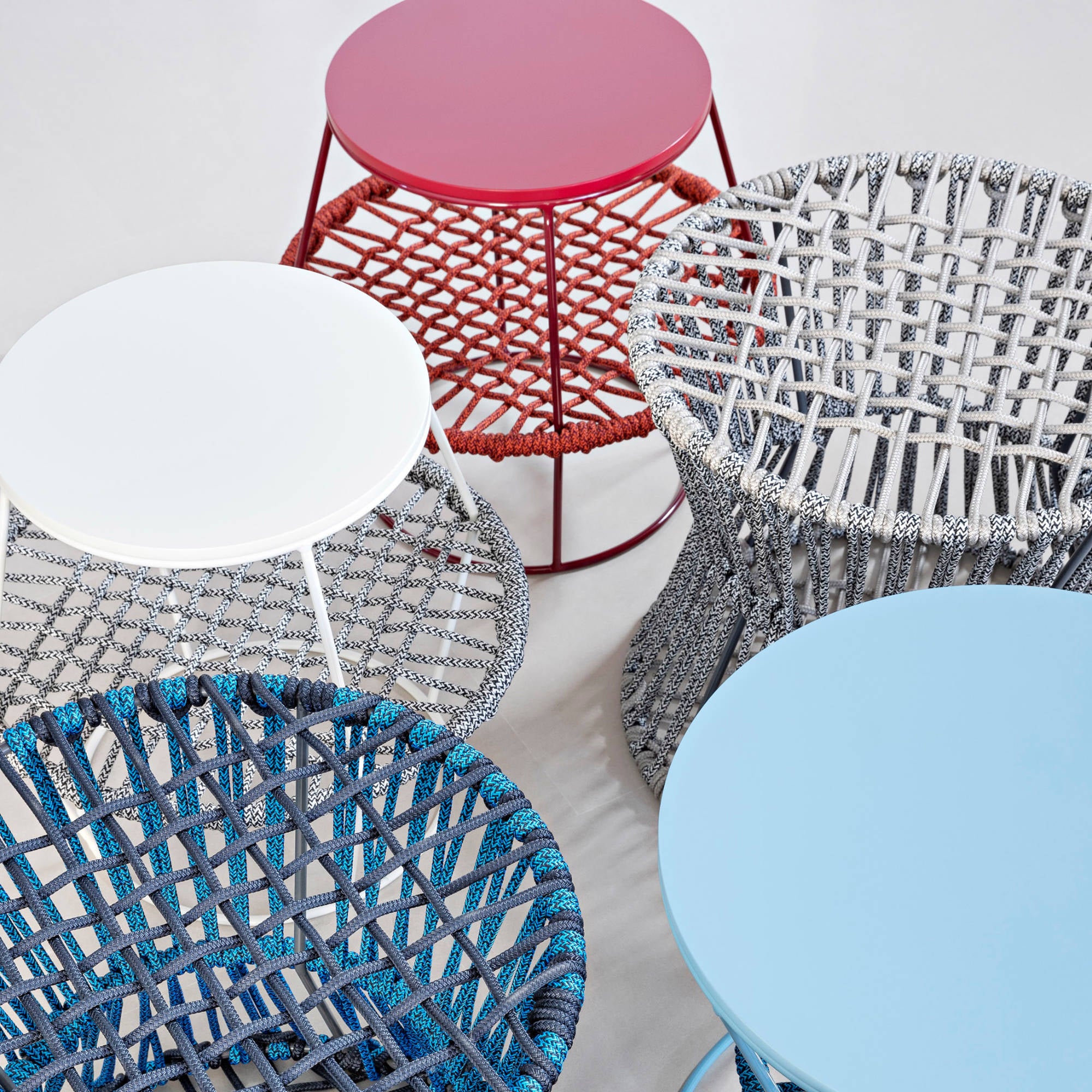 Ziggy 0473 Side Table - Melange Arancio/RAL 3004-4