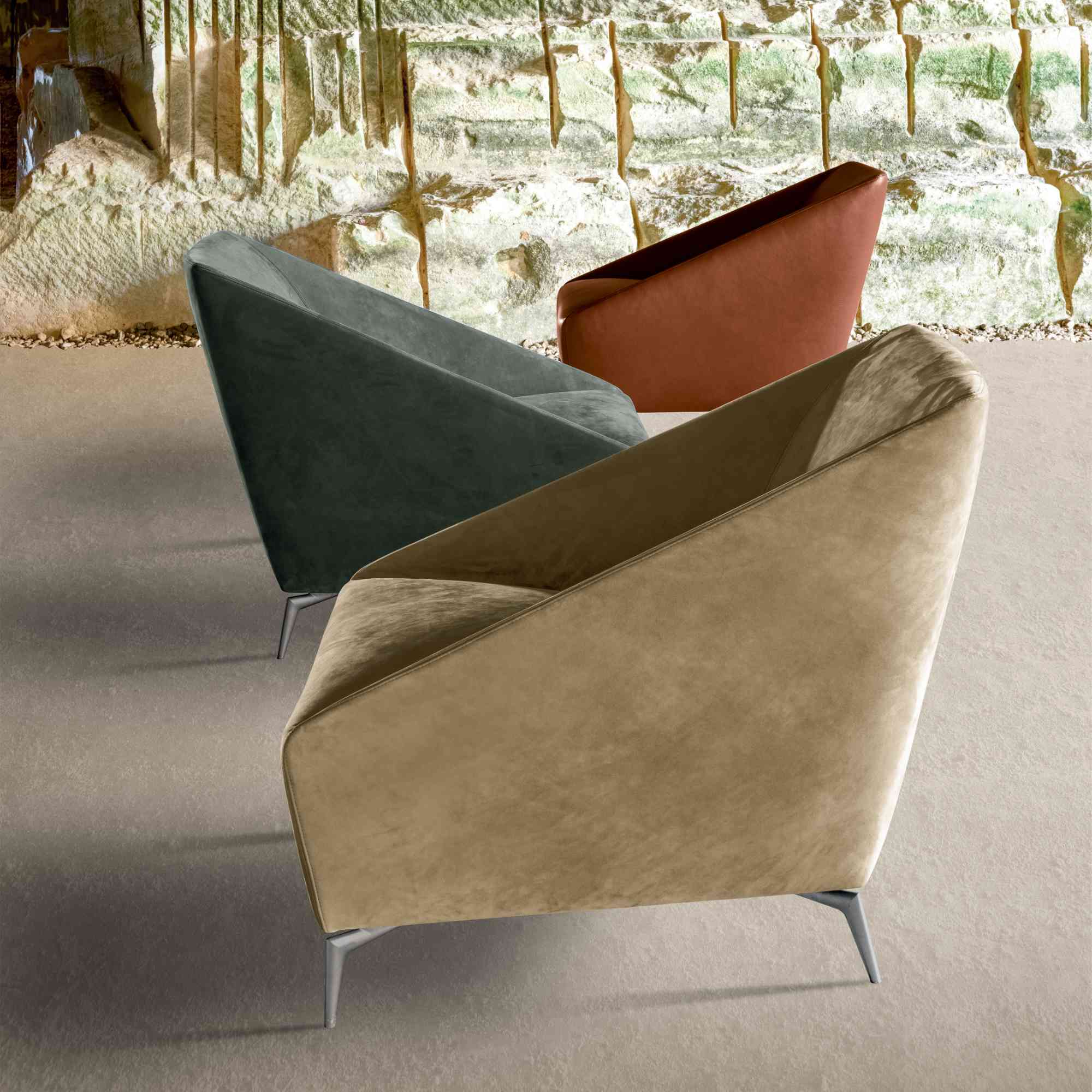 Zoe PZO1L Armchair - Grey Stained Ash/Leather (G 92135 Ultrasoft)