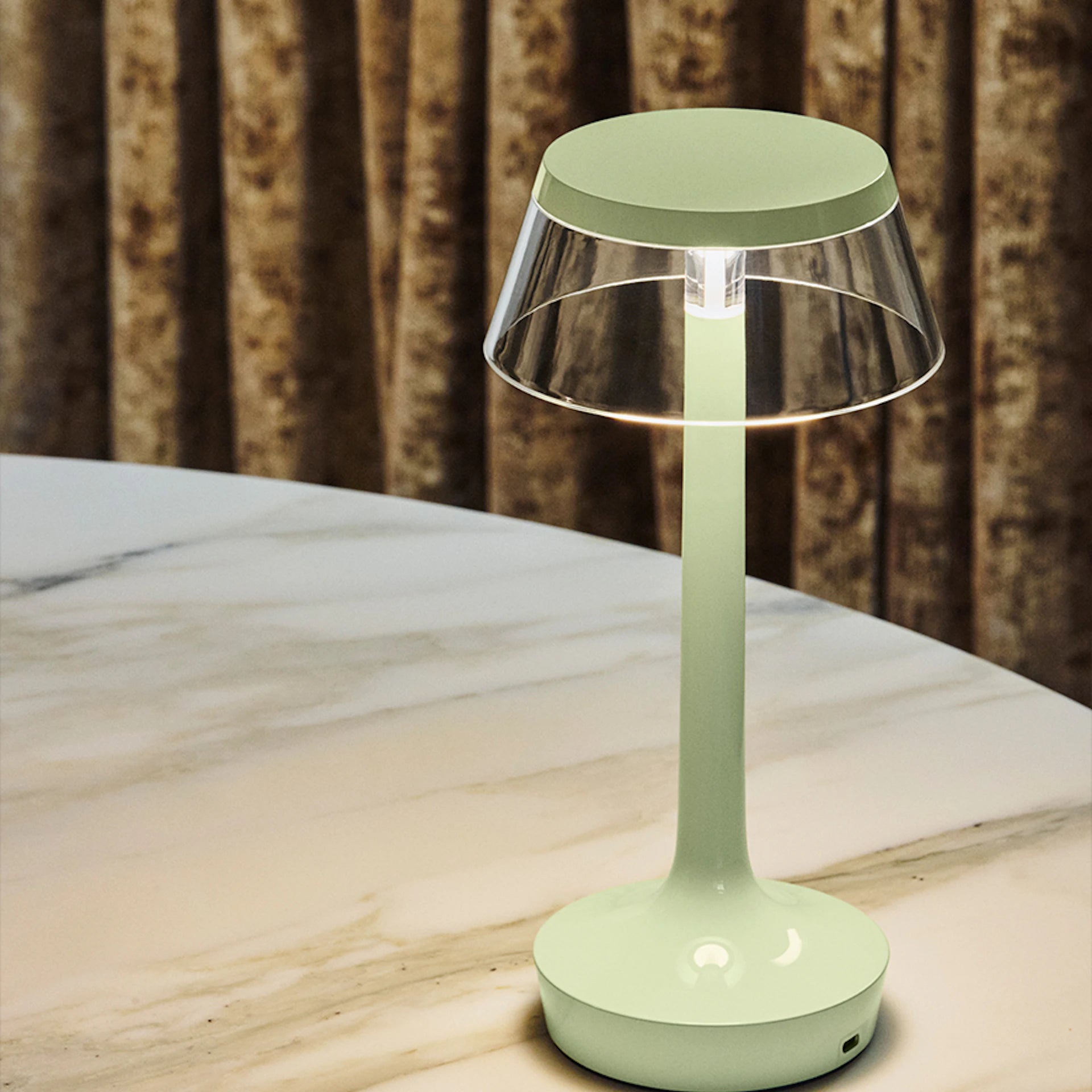 Bon Jour Unplugged Portable Table Lamp - Fresh Mint-2