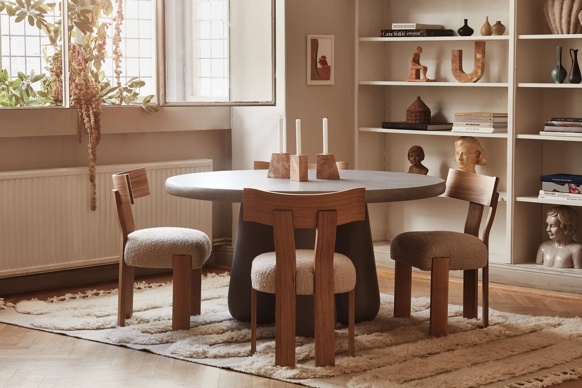 Alba Dining Chair - Oak/Fabric (Marlon Sand A31)