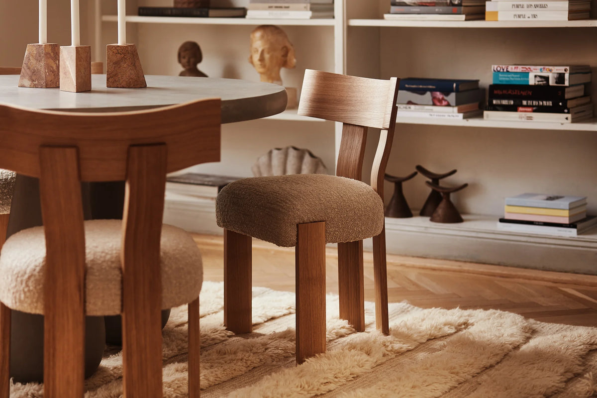 Alba Dining Chair - Oak/Fabric (Marlon Sand A31)-6